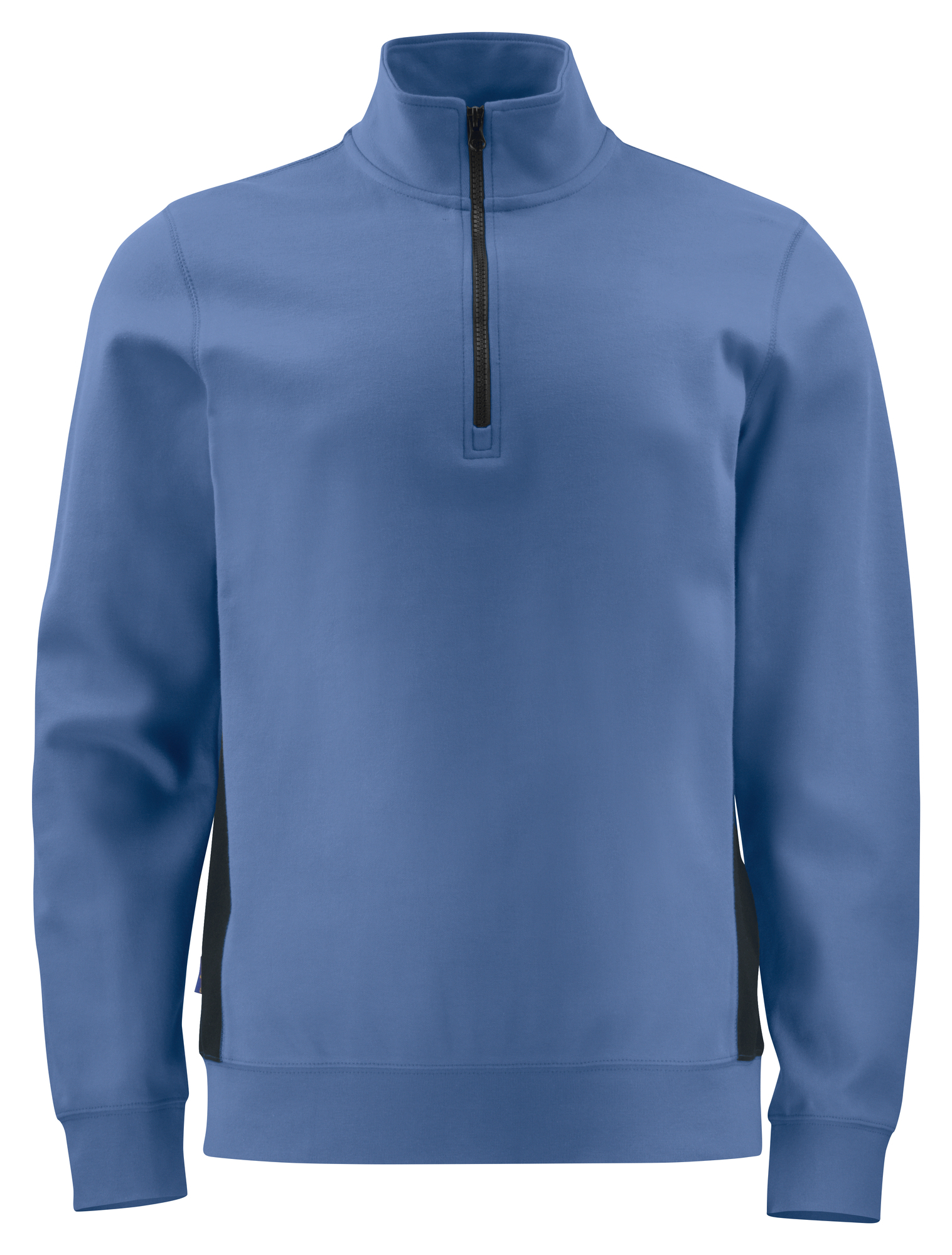 Sweatshirt publicitaire avec col en zip - 320g Bleu ciel